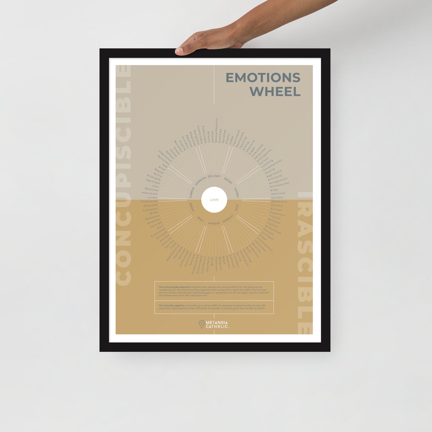 The Emotions Wheel - Framed Poster
