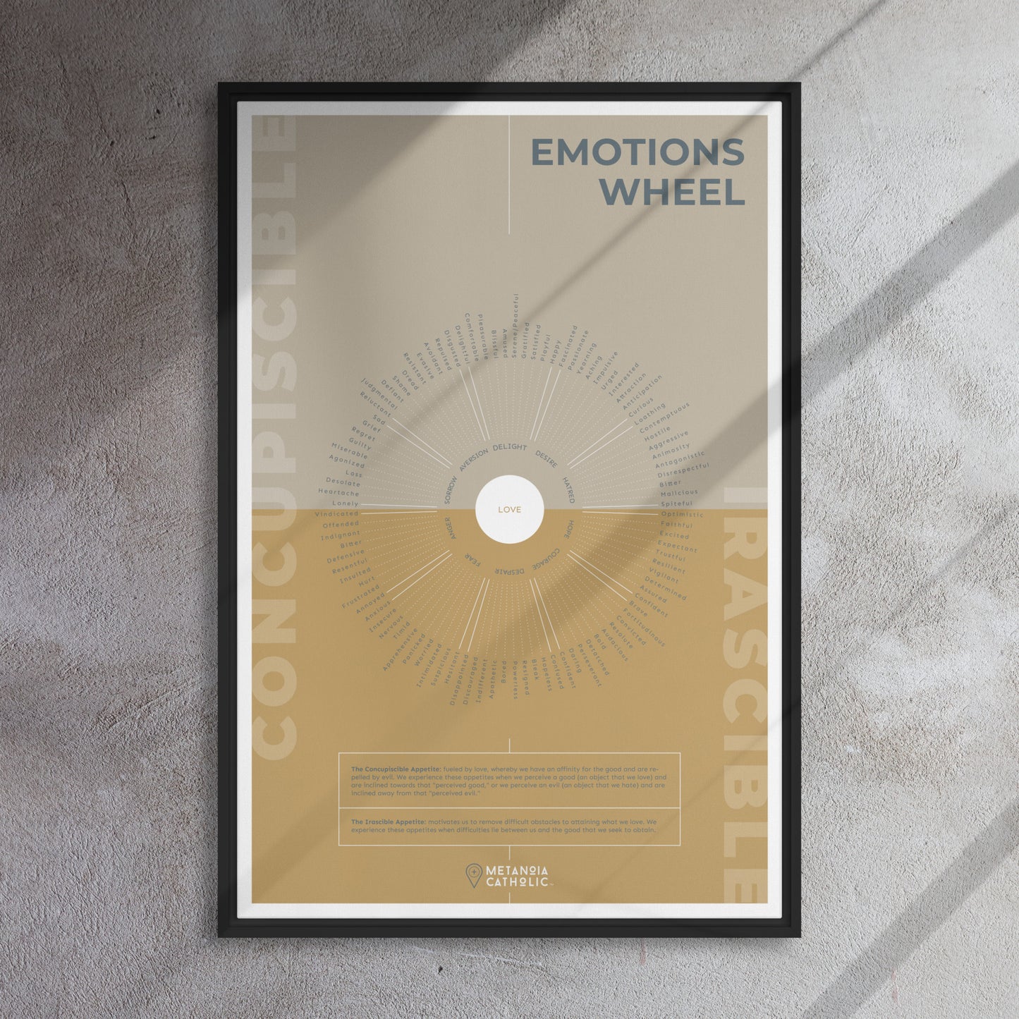 The Emotions Wheel - Framed Canvas