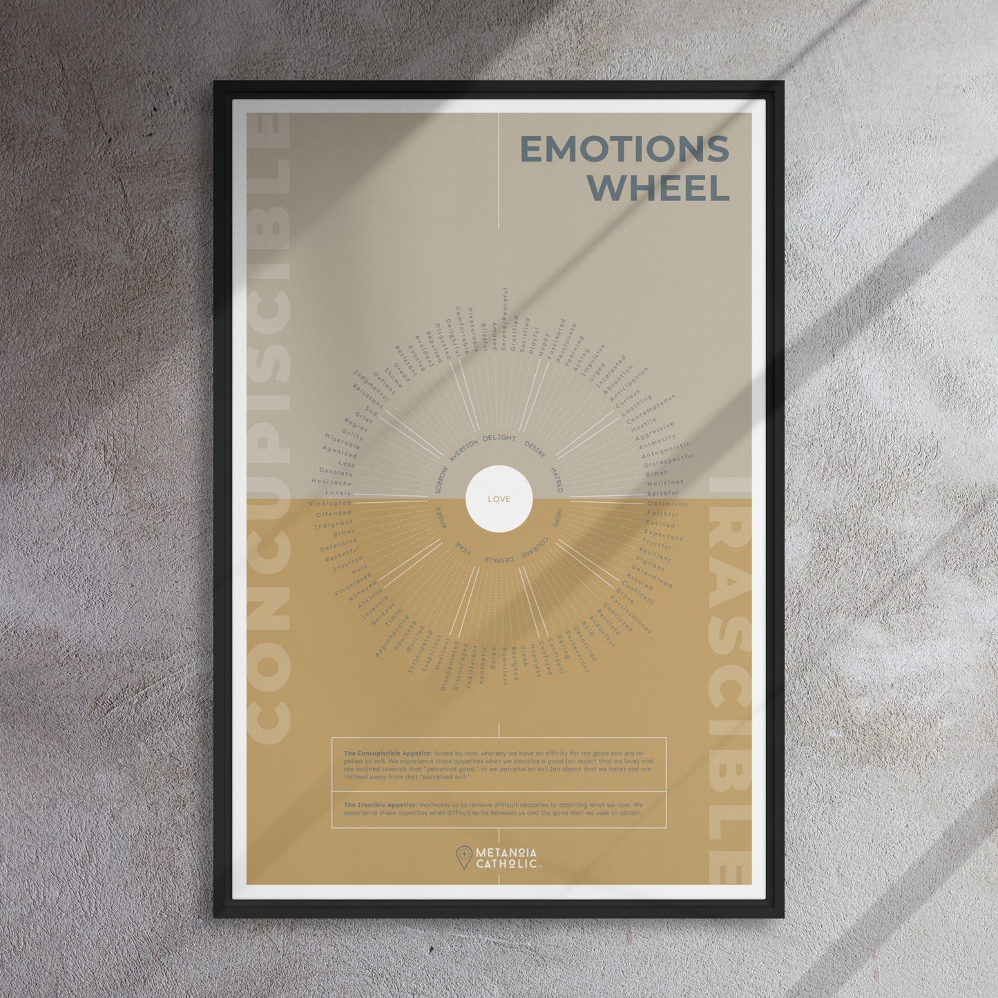 The Emotions Wheel - Framed Canvas