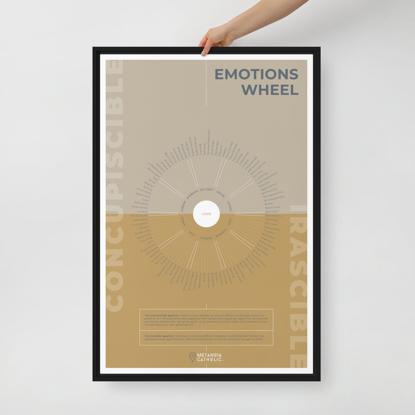 The Emotions Wheel - Framed Canvas