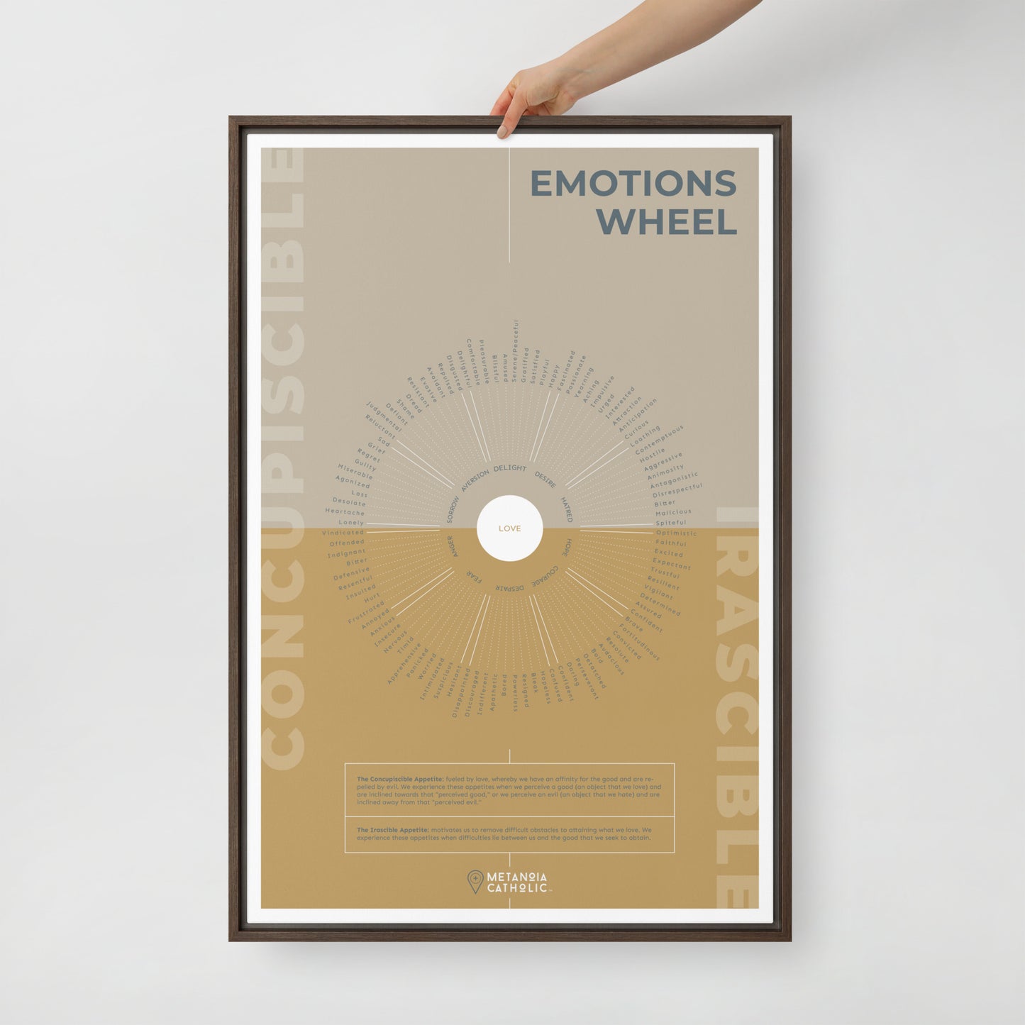 The Emotions Wheel - Framed Canvas