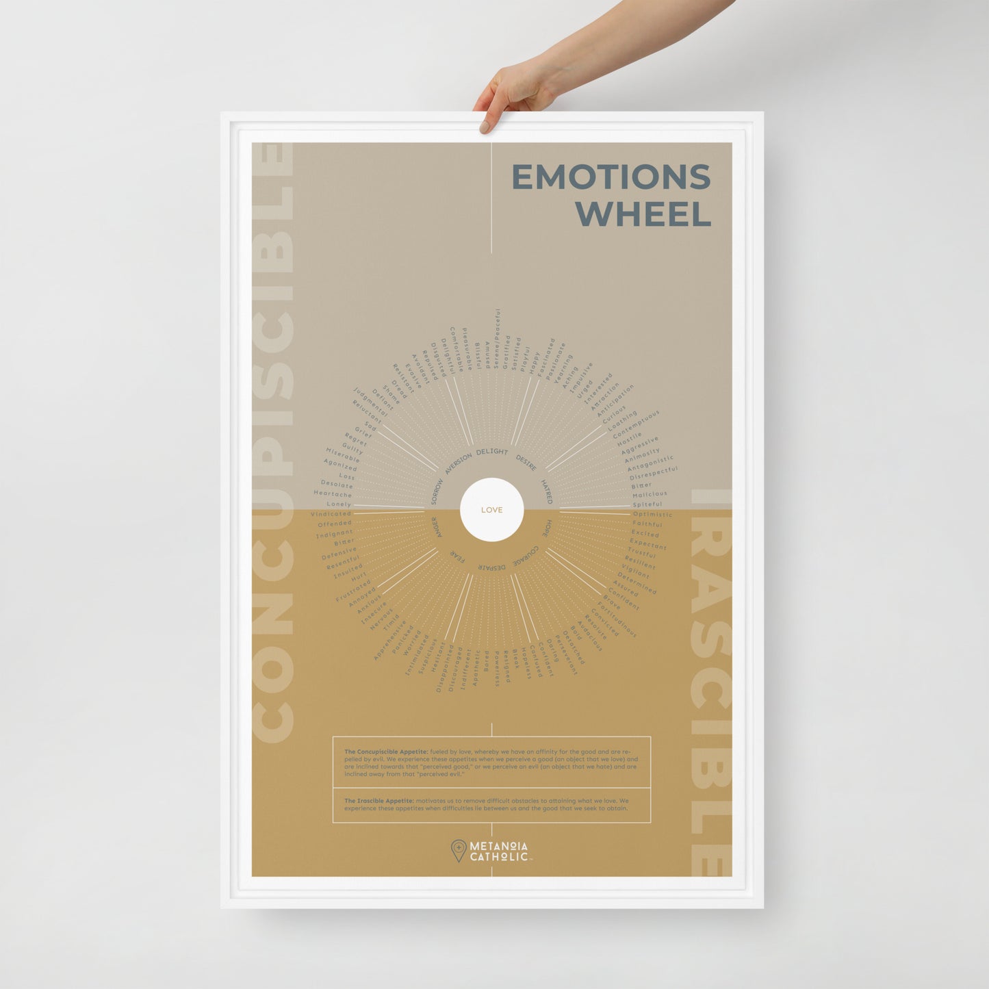 The Emotions Wheel - Framed Canvas